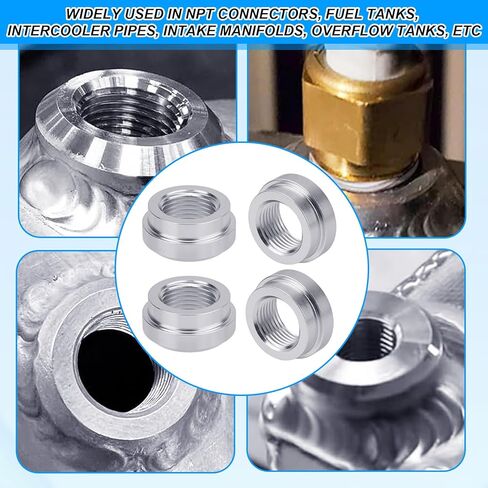 4 قطعة كبل لحام أنثى، ألومنيوم 3/8 بوصة NPT أنبوب أنثى ملولب لحام على كبل قابل للحام مناسب لخزان الوقود مشعب السحب الفائض in Kuwait