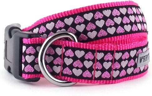 The Worthy Dog Gumball Purple Polka Stylish & Durable Nylon Dog Collars, Adjustable Strong Buckle - Medium, Purple in Saudi Arabia