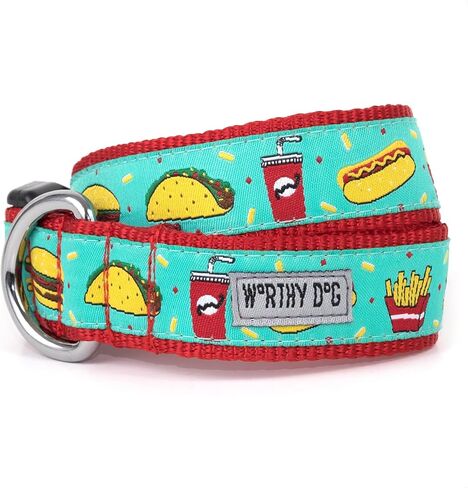 The Worthy Dog Gumball Purple Polka Stylish & Durable Nylon Dog Collars, Adjustable Strong Buckle - Medium, Purple in Saudi Arabia