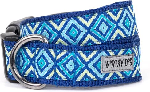 The Worthy Dog Gumball Purple Polka Stylish & Durable Nylon Dog Collars, Adjustable Strong Buckle - Medium, Purple in Saudi Arabia