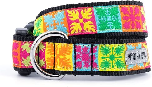 The Worthy Dog Gumball Purple Polka Stylish & Durable Nylon Dog Collars, Adjustable Strong Buckle - Medium, Purple in Saudi Arabia