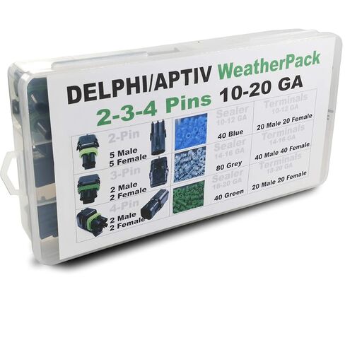 338pcs 2, 3,4 Pin Weatherpack, 20 Amp Terminal Kit 10-20 in Saudi Arabia