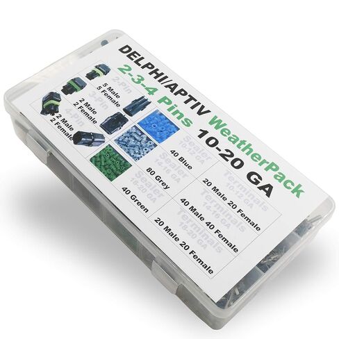 338pcs 2, 3,4 Pin Weatherpack, 20 Amp Terminal Kit 10-20 in Saudi Arabia