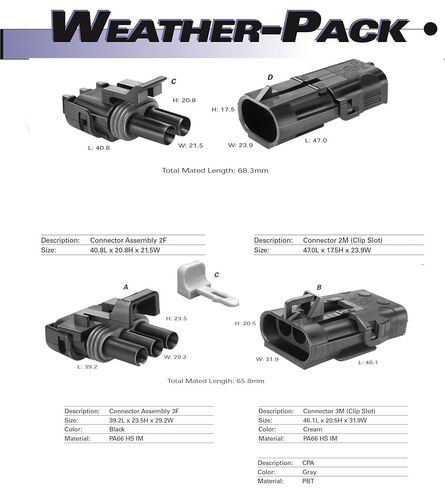 338pcs 2, 3,4 Pin Weatherpack, 20 Amp Terminal Kit 10-20 in Saudi Arabia
