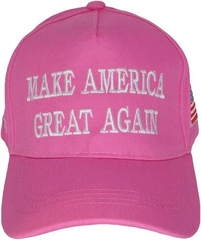 Trade Winds Make America Great Again Trump Never Surrender Pink Cotton Embroidered Cap Hat in Saudi Arabia
