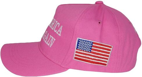 Trade Winds Make America Great Again Trump Never Surrender Pink Cotton Embroidered Cap Hat in Saudi Arabia