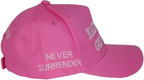 Trade Winds Make America Great Again Trump Never Surrender Pink Cotton Embroidered Cap Hat in Saudi Arabia