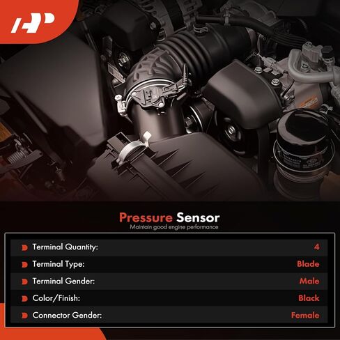 A-Premium Fuel Pressure Sensor [4 Blades] Compatible with Volvo C30 2008-2010, S40 2004-2010, V50 2005-2010, 2.4L in Kuwait