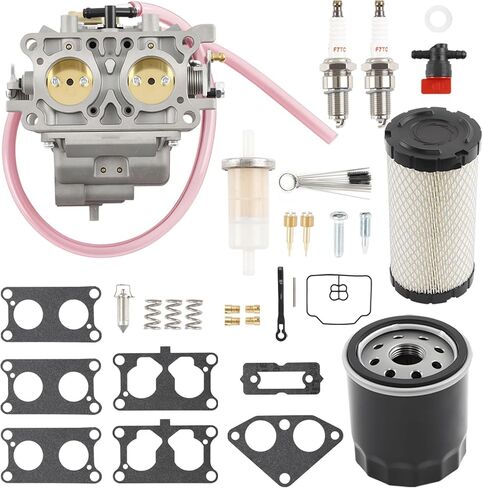 Carburetor Compatible with Kawasaki Mule 3000 3010 3020 2001–2008, Replaces OEM 15003-2766, Fits KAF620 Trans 4x4 Models, with Fuel Pump Spark Plugs in Saudi Arabia