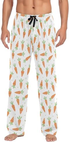Carrot Easter Men's Pajama Pants Comfy Mens Lounge Pants with Pockets Mens Pants pj Bottoms，Gifts for Men in Saudi Arabia