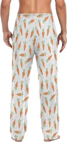 Carrot Easter Men's Pajama Pants Comfy Mens Lounge Pants with Pockets Mens Pants pj Bottoms，Gifts for Men in Saudi Arabia