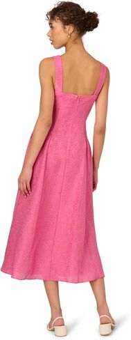Adrianna Papell Textured Jacq Midi Dress, Geranium in Saudi Arabia