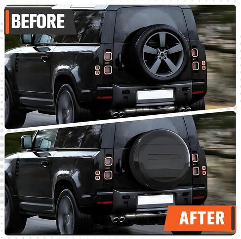 Spare Tire Cover for Land Rover Defender 90 110 130 - ABS Plastic Wheel Protector Fits 2020-2025 Models Tyre Protective Cover in Saudi Arabia