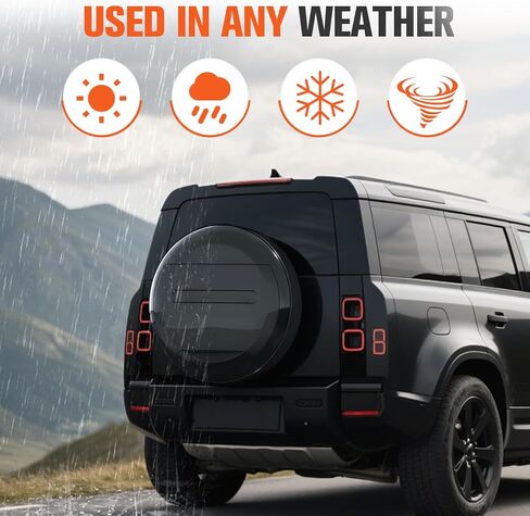 Spare Tire Cover for Land Rover Defender 90 110 130 - ABS Plastic Wheel Protector Fits 2020-2025 Models Tyre Protective Cover in Saudi Arabia