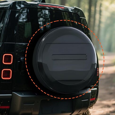 Spare Tire Cover for Land Rover Defender 90 110 130 - ABS Plastic Wheel Protector Fits 2020-2025 Models Tyre Protective Cover in Saudi Arabia
