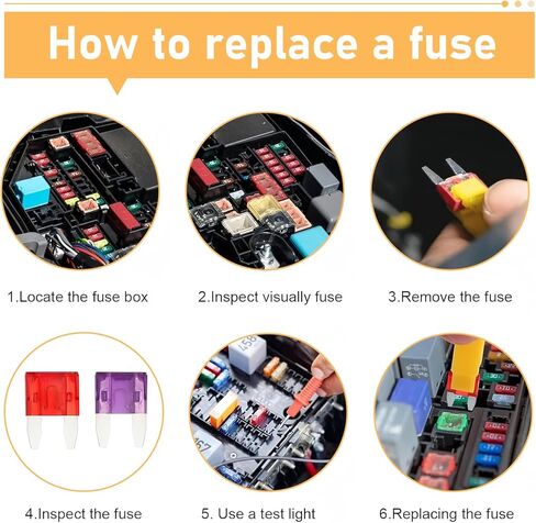 120 PCS Car Fuses, 10 Sizes Mixed Assortment Kit with Extractor, Quick Blow Mini Fuse for Ignition Lights AC System, Universal for 2A 3A 5A 7.5A 10A 15A 20A 25A 30A 35A (Multicolored) in Saudi Arabia