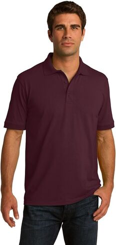 Port & Company Men's Tall 55 Ounce Jersey Knit Polo 2XLT Athletic Maroon in Saudi Arabia
