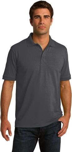Port & Company Men's Tall 55 Ounce Jersey Knit Polo 2XLT Athletic Maroon in Saudi Arabia