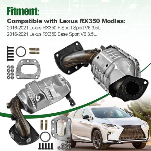 674-322 679-530 Catalytic Converter Compatible with Toyota Highlander Sienna 2017-2020, Lexus RX350 2016-2021, 3.5L V6, Replaces 41333, (Bank 1 and Bank 2) in Saudi Arabia