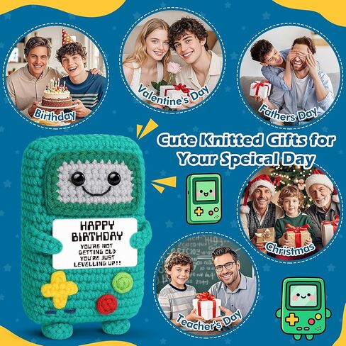 حياة الألعاب المزدحمة 2026 هدايا عيد ميلاد مضحكة لصديق، هدية عيد ميلاد سعيد للرجال الأب الصبي صديق العم الأخ، هدية الكروشيه اليدوية الإيجابية in Kuwait