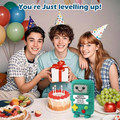 حياة الألعاب المزدحمة 2026 هدايا عيد ميلاد مضحكة لصديق، هدية عيد ميلاد سعيد للرجال الأب الصبي صديق العم الأخ، هدية الكروشيه اليدوية الإيجابية in Kuwait