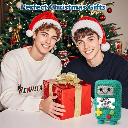 حياة الألعاب المزدحمة 2026 هدايا عيد ميلاد مضحكة لصديق، هدية عيد ميلاد سعيد للرجال الأب الصبي صديق العم الأخ، هدية الكروشيه اليدوية الإيجابية in Kuwait