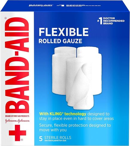 Band-Aid First Aid Covers Kling Large Rolled Gauze, (Pack of 3) in Saudi Arabia