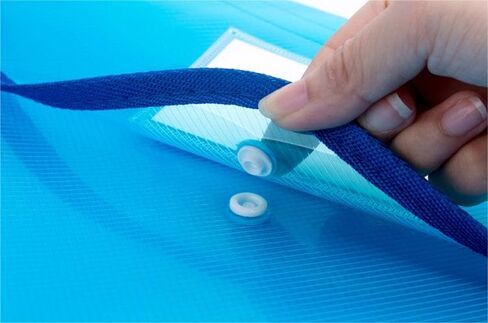 High Capacity Document Folder with Button Closure, Waterproof Plastic Envelope, Set of 5 Colors, A4 Size in Saudi Arabia