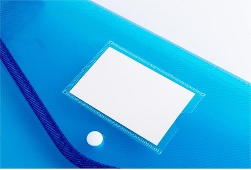 High Capacity Document Folder with Button Closure, Waterproof Plastic Envelope, Set of 5 Colors, A4 Size in Saudi Arabia