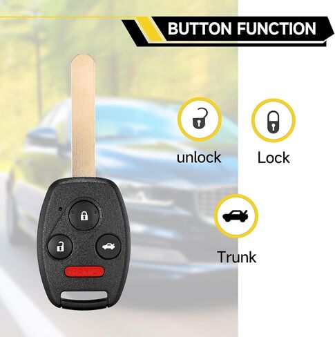 Key Fob Replacement Fits for 2008-2012 Honda Accord 2009 2010 2011 2012 2013 2014 2015 Pilot Keyless Entry Remote Control 313.8 Mhz KR55WK49308 35118-TA0-A00 in Saudi Arabia