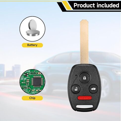 Key Fob Replacement Fits for 2008-2012 Honda Accord 2009 2010 2011 2012 2013 2014 2015 Pilot Keyless Entry Remote Control 313.8 Mhz KR55WK49308 35118-TA0-A00 in Saudi Arabia