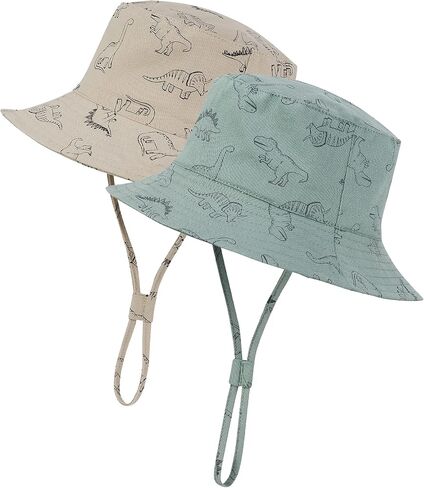 دوريو الطفل دلو قبعة الشمس طفل القبعات الصيف قبعة للشاطئ UPF 50 + الشمس حماية دلو القبعات للأطفال طفل صبي فتاة الهدايا 2 حزمة in Kuwait