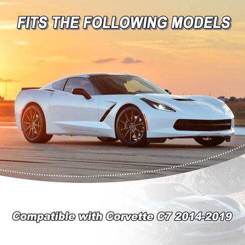 Gloss Black Front Bumper Lip Compatible with Corvette C7 2014-2019, Front Splitter Protector Body Kit in Saudi Arabia