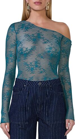 AFRM Women's Barry Asymmetrical Off Shoulder Long Sleeve Top in Saudi Arabia