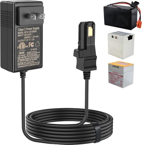 12V Battery Charger with 6.6Ft Cable for All Power Wheels 12 Volt Ride-on Toys for Fisher-Price Gray and Orange Top in Kuwait