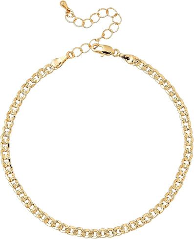 Red by Kiss 14K Gold Plated Glam Fashion Anklet, Hypoallergenic Cuff Link, Adjustable Strap, Lead & Nickel Free for Sensitive Skin in Saudi Arabia