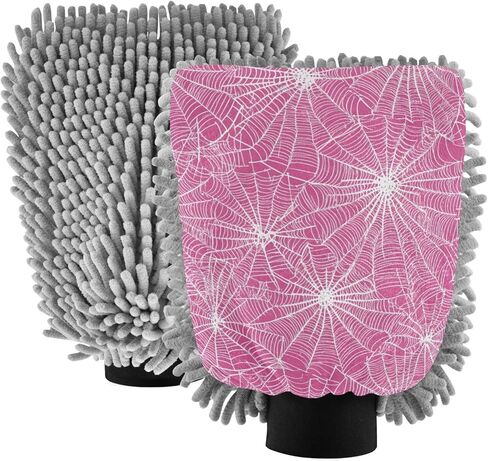 AIXIWAWA Web Anime Print Car Wash Mitt Washing Glove Scratch Free Water Absorbent 2 Pack Medium in Saudi Arabia