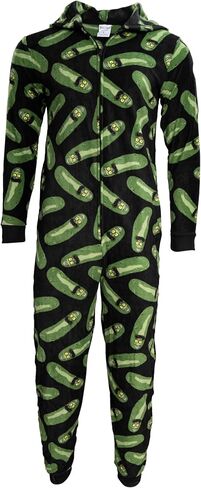 بدلة بيجامة من COCO BRANDS Rick and Morty I'm Pickle Rick للبالغين من الجنسين باللونين الأسود والأخضر in Saudi Arabia