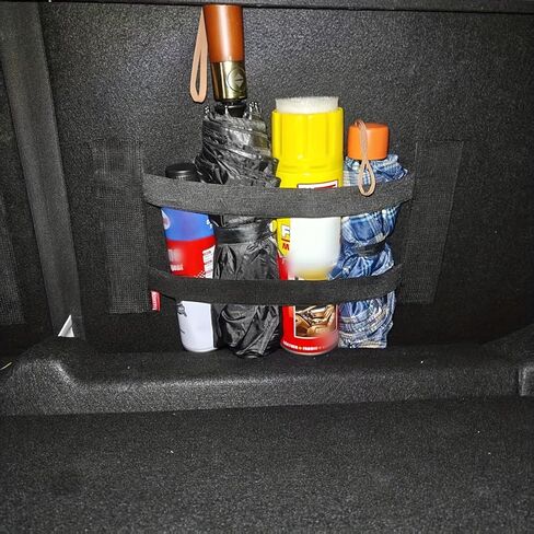 Car Trunk Organizer with Black Magic Tape Universal Fit 1 or 2 Pack Storage Straps for Securing Bottles Tools Umbrellas in Trunk Cargo, Large in Saudi Arabia