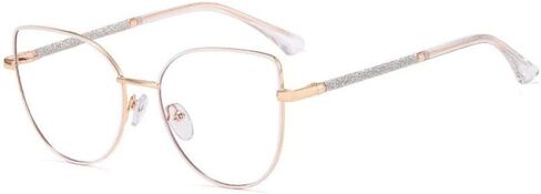 Decorative Women Transparent Glasses Frame Cat Eye Eyewear Blocking Eyeglass in Saudi Arabia