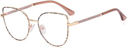 Decorative Women Transparent Glasses Frame Cat Eye Eyewear Blocking Eyeglass in Saudi Arabia