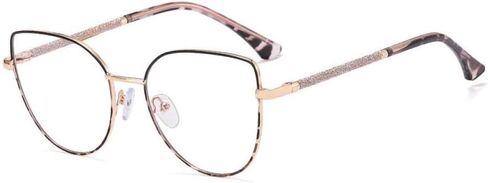 Decorative Women Transparent Glasses Frame Cat Eye Eyewear Blocking Eyeglass in Saudi Arabia