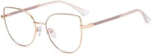 Decorative Women Transparent Glasses Frame Cat Eye Eyewear Blocking Eyeglass in Saudi Arabia