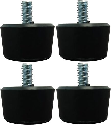 OCS Parts 3/8" Set of 4 Adjustable Rubber Bumper Feet, Levelers, 8-32 Thread Size in Saudi Arabia