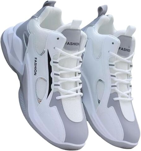 Men's Lace-up Sneakers, Basketball Athletic Shoes, Anti-Slip Shock Absorbing and Breathable Shoes for Running Basketball Workout Gym in Saudi Arabia