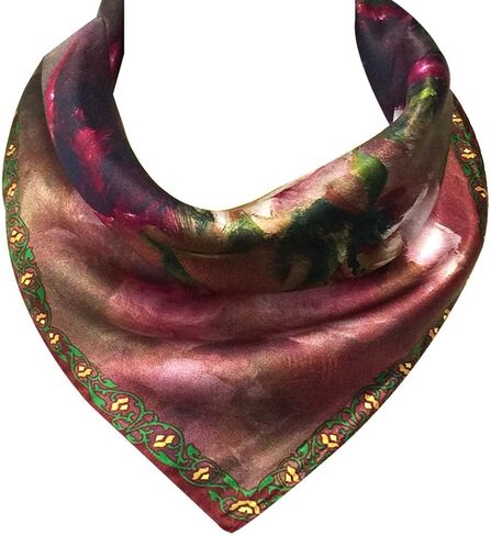 Bowbear Women’s 100% Charmeuse Oil Painting Neckerchief Scarf in Saudi Arabia