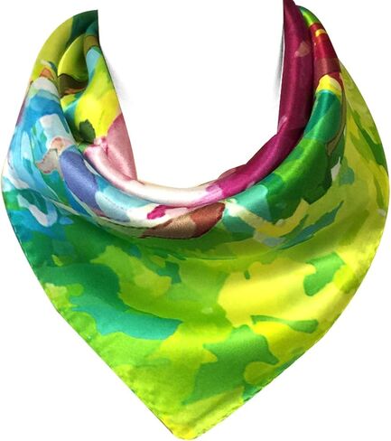 Bowbear Women’s 100% Charmeuse Oil Painting Neckerchief Scarf in Saudi Arabia