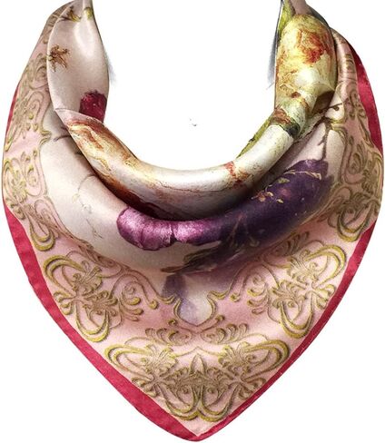 Bowbear Women’s 100% Charmeuse Oil Painting Neckerchief Scarf in Saudi Arabia