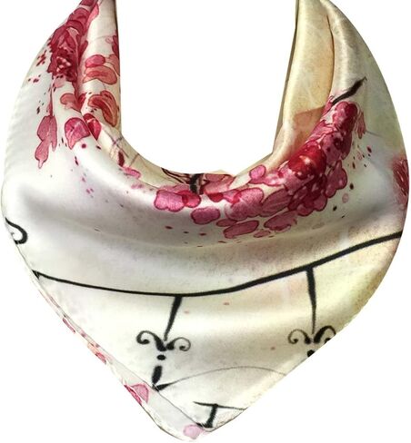 Bowbear Women’s 100% Charmeuse Oil Painting Neckerchief Scarf in Saudi Arabia