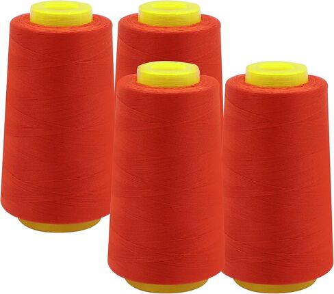EVERLOCK Serger Thread – 4 Cones, 3000 Yards Each – 40 Weight, 2-Ply Spun Polyester – Strong, Low-Lint Overlock Thread for Serger Machines – All-Purpose Sewing & Finishing (Burgundy) in Saudi Arabia